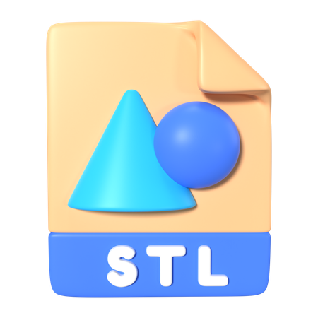 STL File Extension  3D Icon
