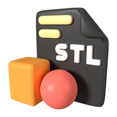 This Is STL File Extension 3 D Render Illustration Icon It Comes As A High Resolution PNG File Isolated On A Transparent Background The Available 3 D Model File Formats Include BLEND OBJ FBX And GLTF 3D Icon