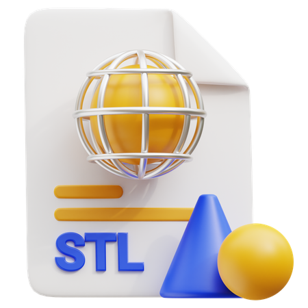STL File Extension  3D Icon