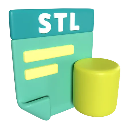 STL File Extension  3D Icon