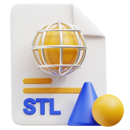 STL File Extension  3D Icon