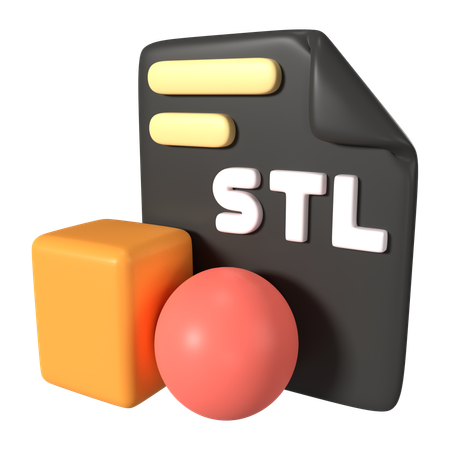 STL File Extension  3D Icon