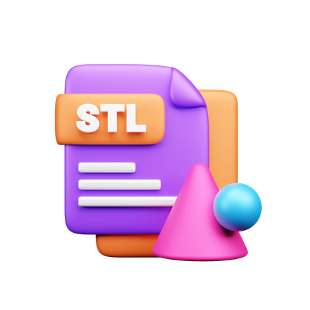 STL File extension  3D Icon