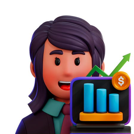 Stock Broker  3D Icon