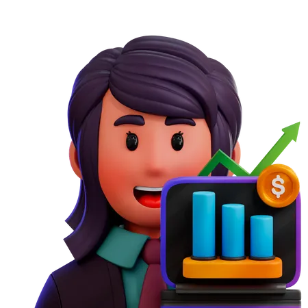 Stock Broker  3D Icon