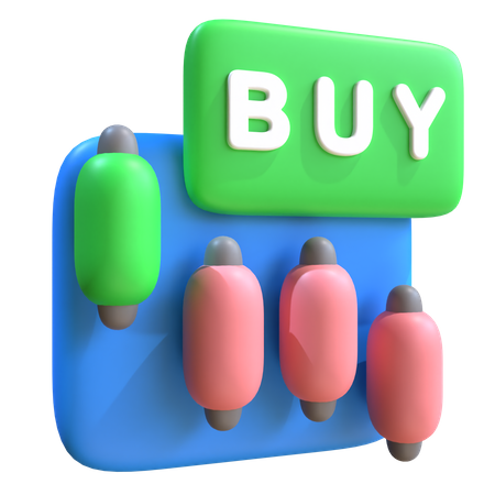 Stock Buy  3D Icon