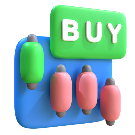 Stock Buy  3D Icon
