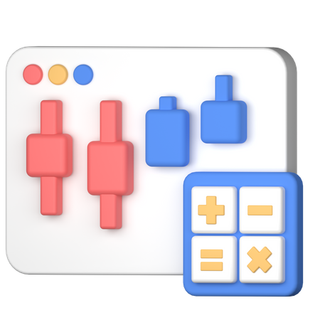 Stock Calculation  3D Icon