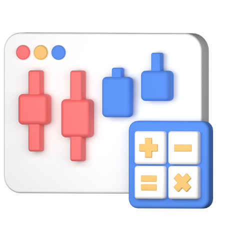 Stock Calculation  3D Icon