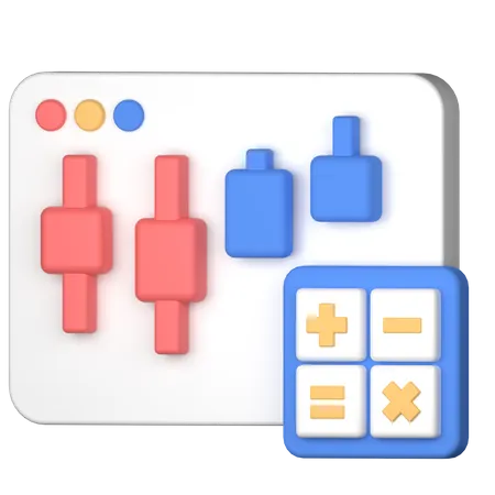 Stock Calculation  3D Icon
