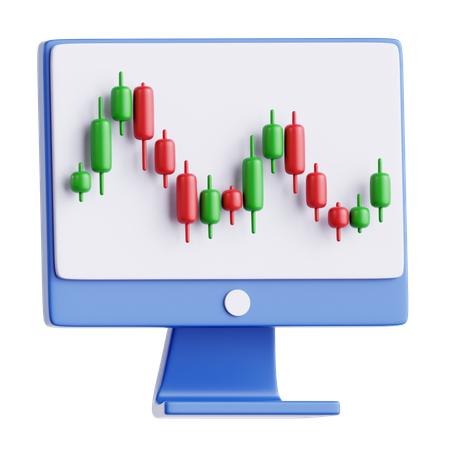 Stock Chart  3D Icon
