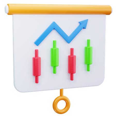 Stock Chart  3D Icon