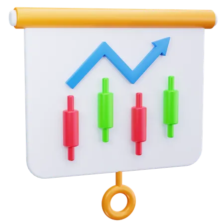 Stock Chart  3D Icon
