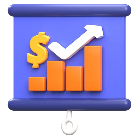 Stock Charts  3D Icon