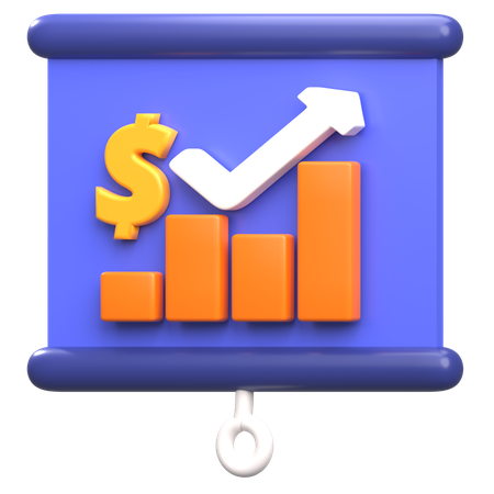 Stock Charts  3D Icon