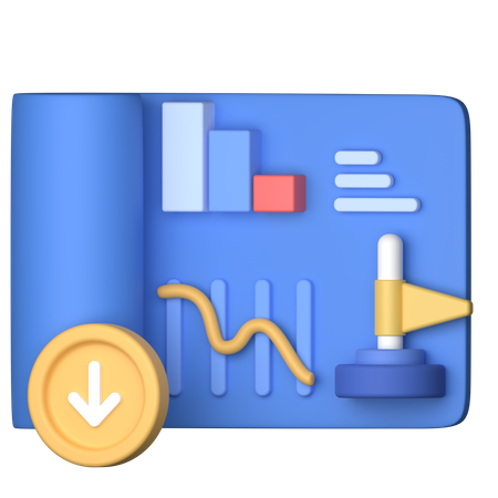 Stock delisting  3D Icon