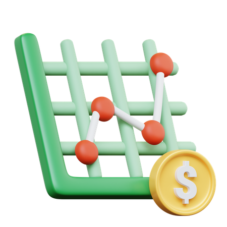 Stock Growth  3D Icon