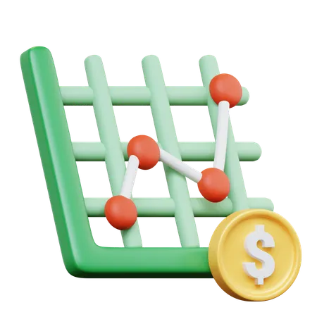 Stock Growth  3D Icon