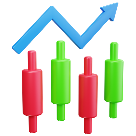 Stock Indicator  3D Icon