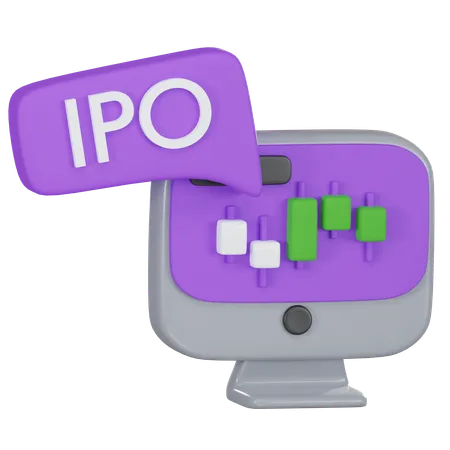 Stock IPO 3 D Icon 3D Icon