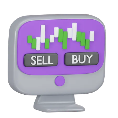 Buy And Sell Button 3 D Icon 3D Icon