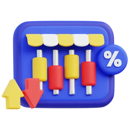 Stock Market  3D Icon