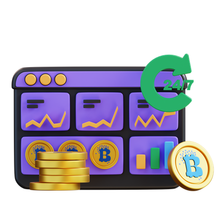 Stock market  3D Icon