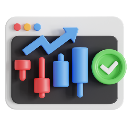 Stock market  3D Icon