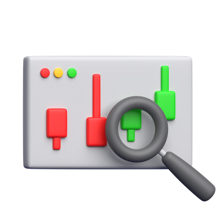 Stock Market Analysis  3D Icon