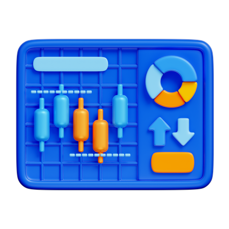 株式市場分析  3D Icon