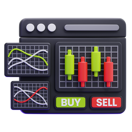Stock Market Analysis  3D Icon