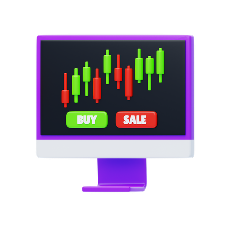 Stock market analysis  3D Icon