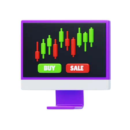 Stock market analysis  3D Icon