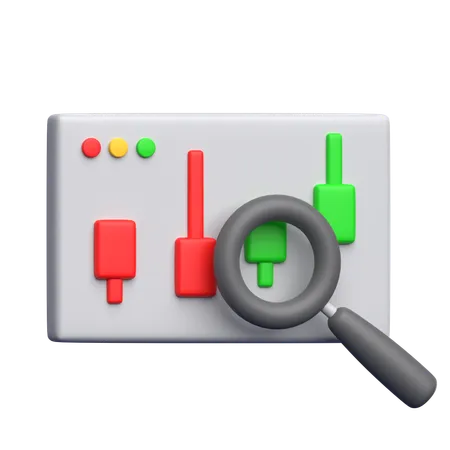 Stock Market Analysis  3D Icon