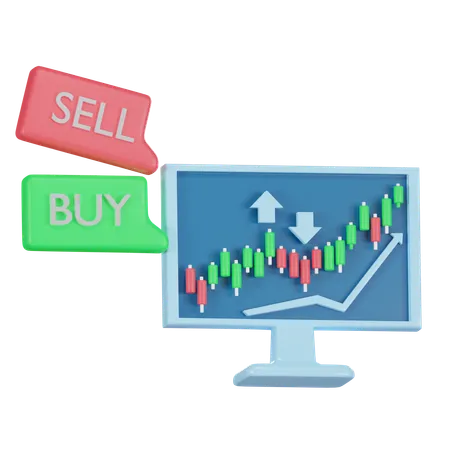 Stock Market Analysis  3D Icon