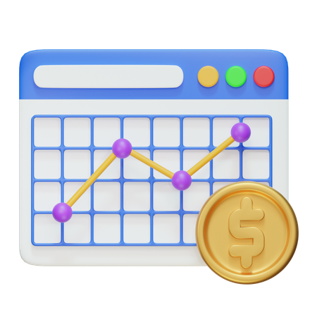 Stock Market Analysis  3D Icon