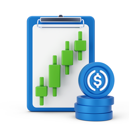 Stock market analysis  3D Icon