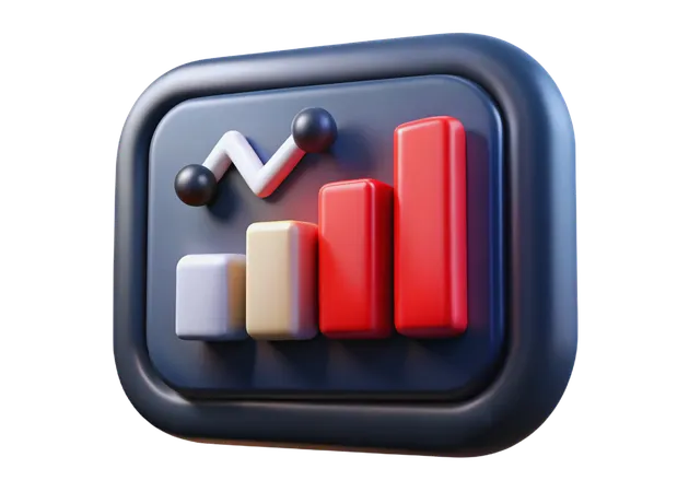 Stock Market Analysis  3D Icon