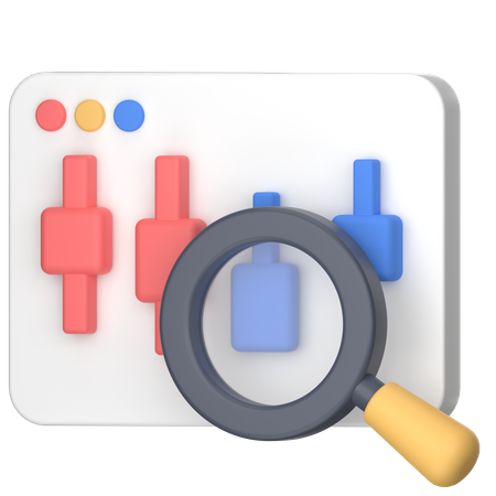 Stock market analysis  3D Icon