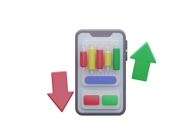 Stock Market App  3D Icon