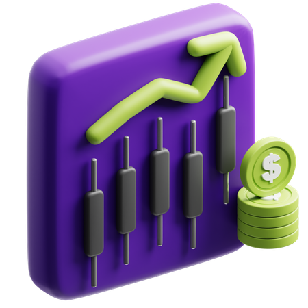 Stock Market Arrow  3D Icon