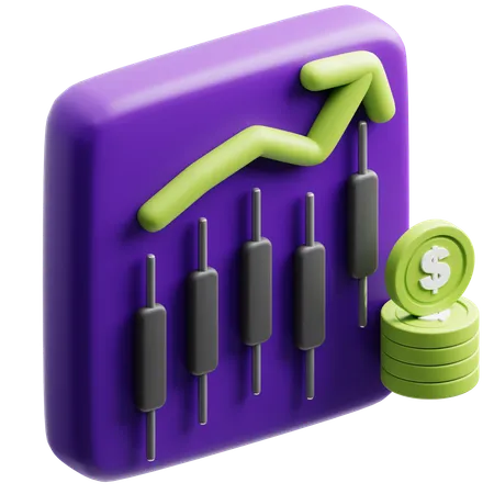 Stock Market Arrow  3D Icon