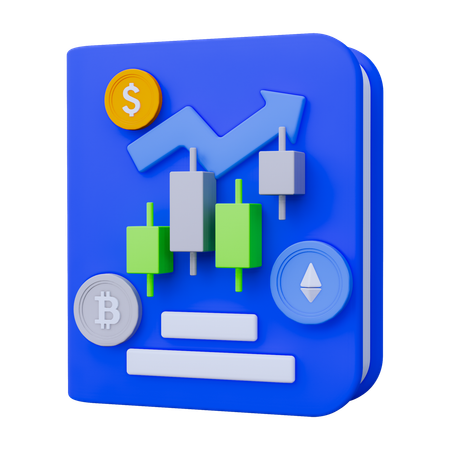 Stock Market Book  3D Icon