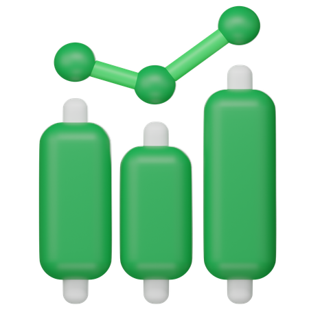 Stock Market Chart  3D Icon