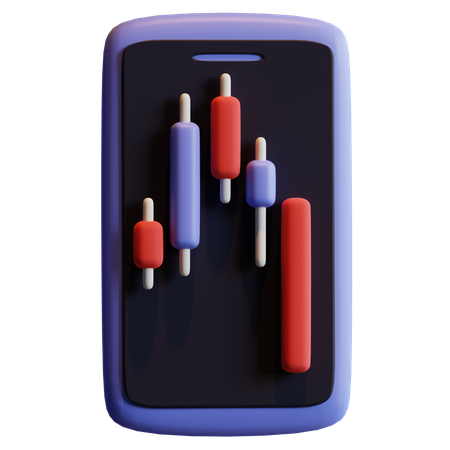 Stock Market Chart  3D Icon