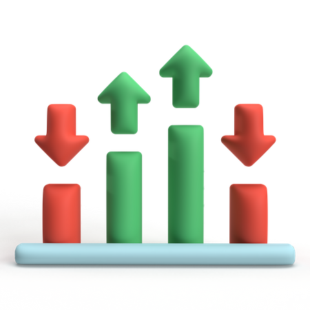 Stock Market Chart  3D Icon