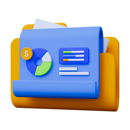 Stock Market Document  3D Icon