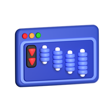 Stock Market Down Chart  3D Icon