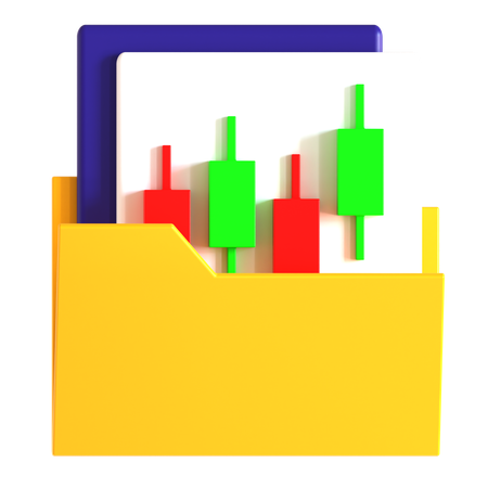 Stock Market Folder  3D Icon