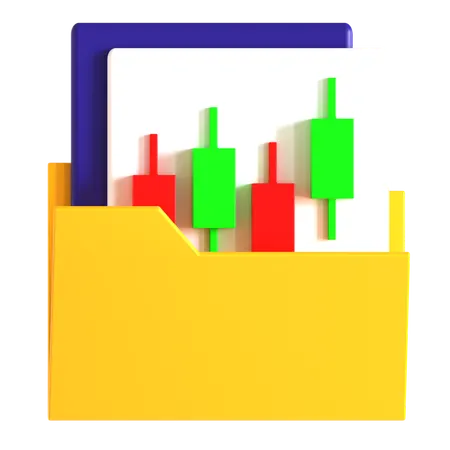 Stock Market Folder  3D Icon
